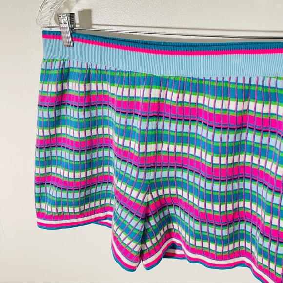 Lilly Pulitzer Avington Sweater Hoodie Short SET Turquoise Shore Athleisure Rare - Picture 10 of 12